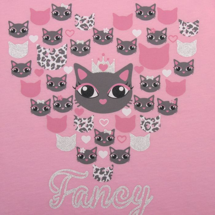 Сорочка ночная для девочки, рост 104 см (56), цвет розовый/серый