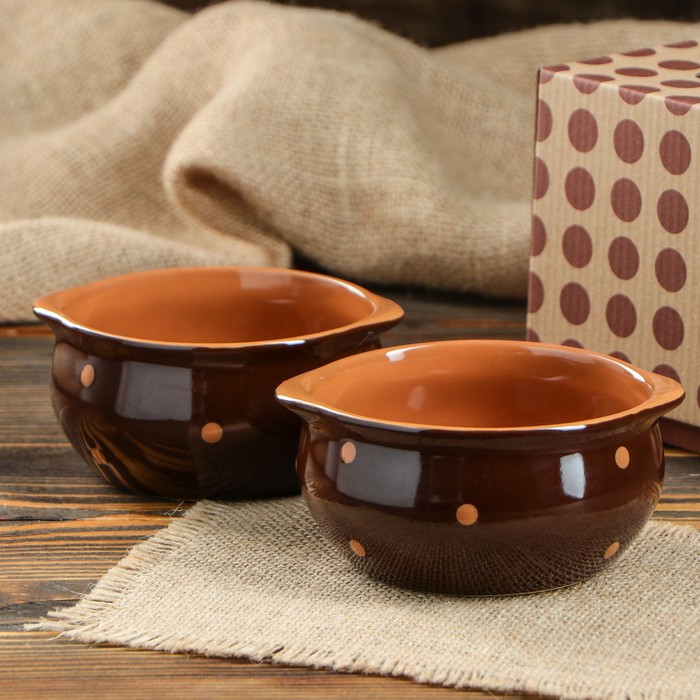 Горшочек для запекания "Дворянский" двойной, 2 крышки, 0,2 л