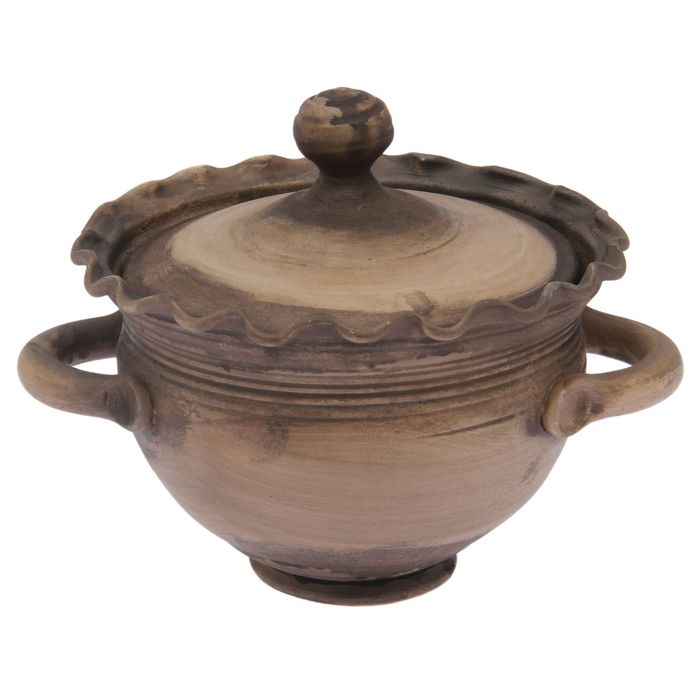 Жаровня "Этно" волна, с ручками и крышкой, 1 л