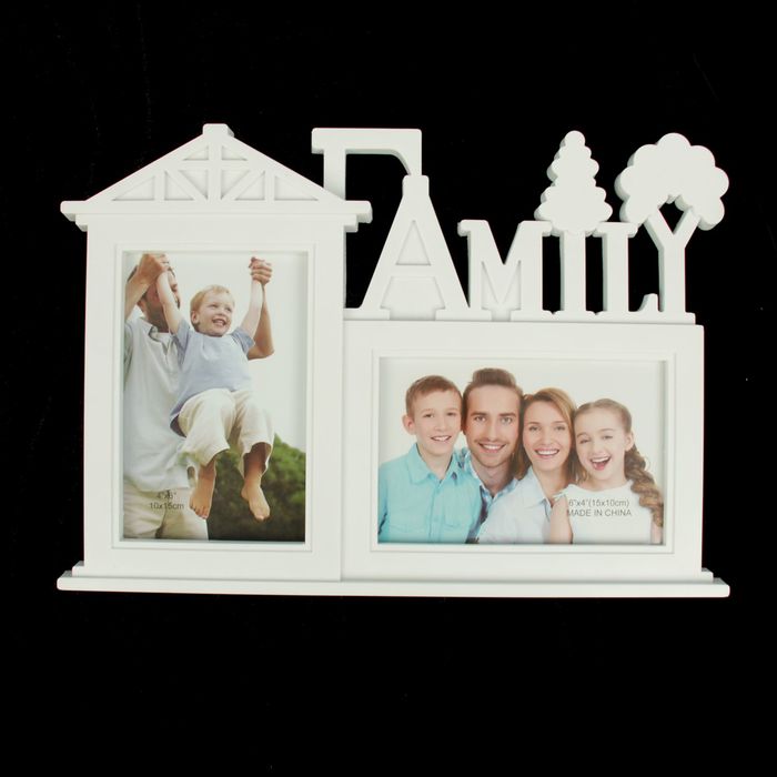 Фоторамка "Семейное древо" на 2 фото 10х15 см, белая