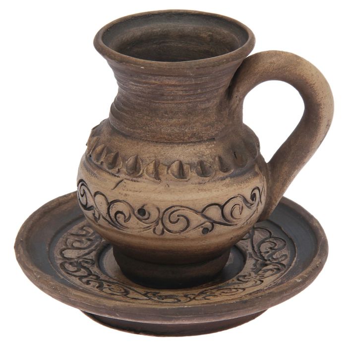 Кружка пузатая "Дворянская", с блюдцем, 0,1 л