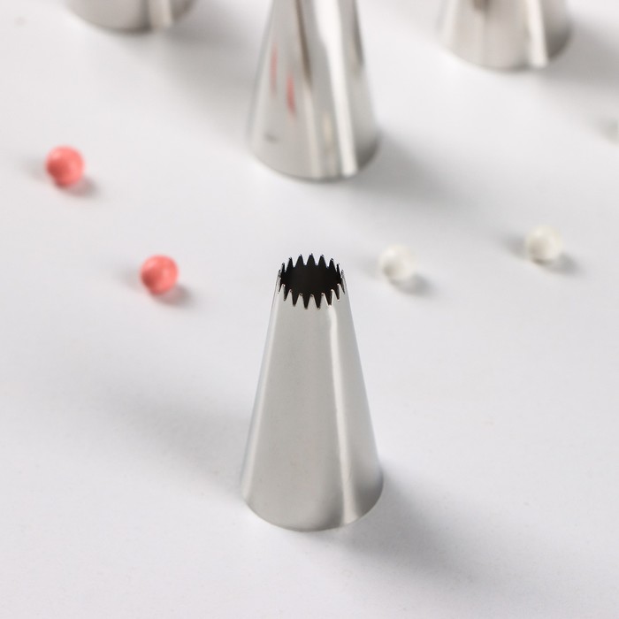 Набор кондитерских насадок 6 шт 3,8х1,8 см, формы МИКС