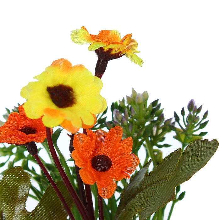 Цветочная композиция в мешочке с рисунком "Ромашки"