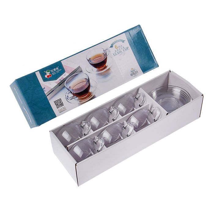 Сервиз чайный "Классика", 12 предметов: 6 чашек 200 мл, 6 блюдец