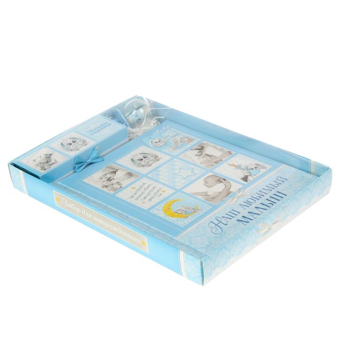 Подарочный набор "Наш любимый малыш": фотоальбом на 20 магнитных листов и набор памятных коробочек