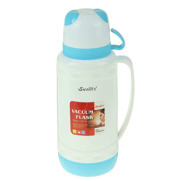 Термос с ручкой «Панда», 1.8 л, 2 кружки, 6-8 ч, микс