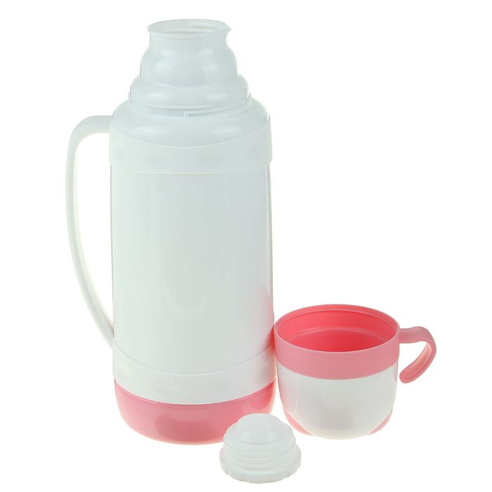 Термос с ручкой «Панда», 1.8 л, 2 кружки, 6-8 ч, микс