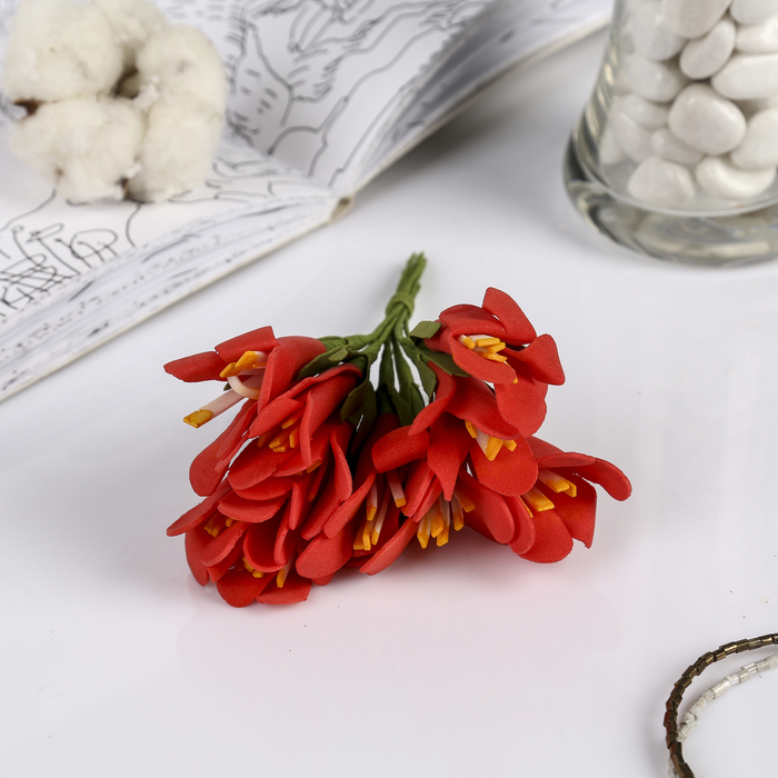 Декор для творчества "Плюмерия", 1 букет=10 цветков, МИКС