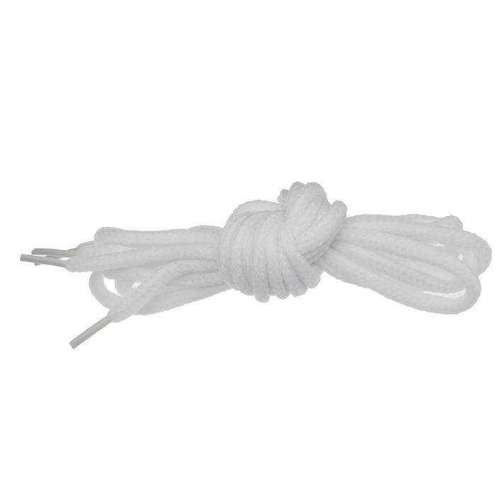 Шнурки для обуви круглые, ширина 5мм, 180см, цвет белый