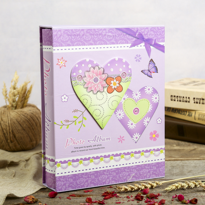 Фотоальбом "Радость" на 200 фото 10х15 см, в коробке, МИКС