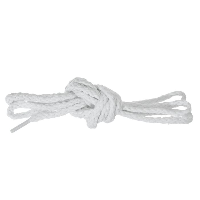 Шнурки для обуви круглые, ширина 5мм, 160см, цвет белый