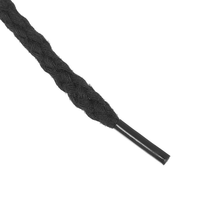 Шнурки для обуви круглые, ширина 5мм, 180см, цвет чёрный