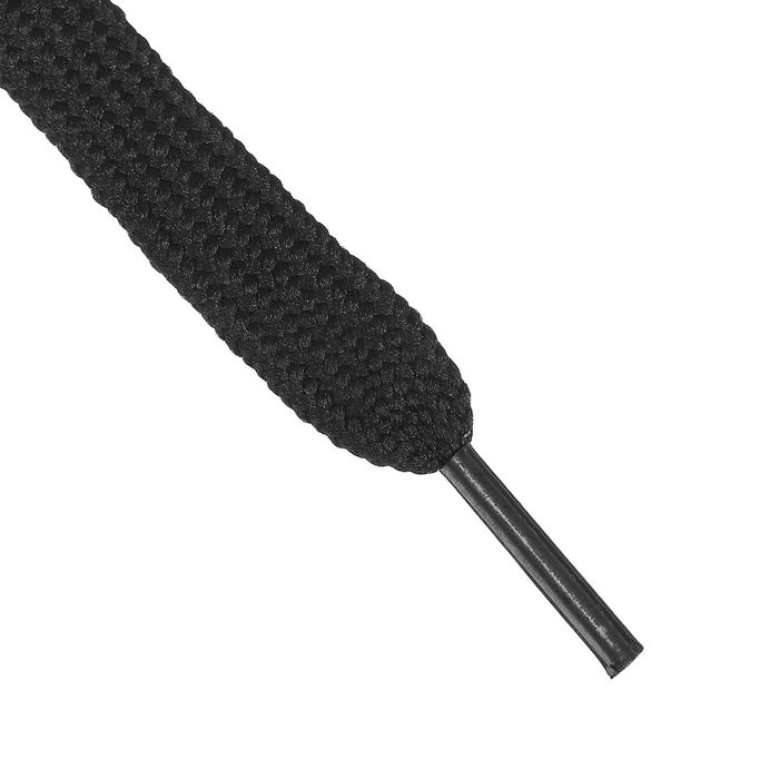 Шнурки для обуви плоские, ширина 12мм, 180см, цвет чёрный