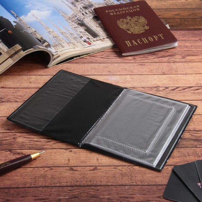 Обложка для автодокументов "Графитти", тиснение, серая