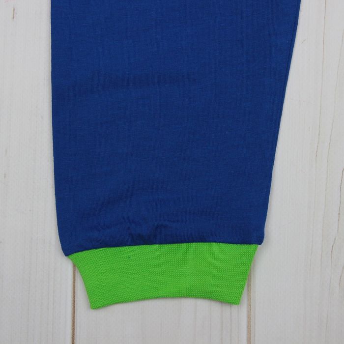 Пижама для мальчика, рост 80 см (52), цвет салатовый/синий