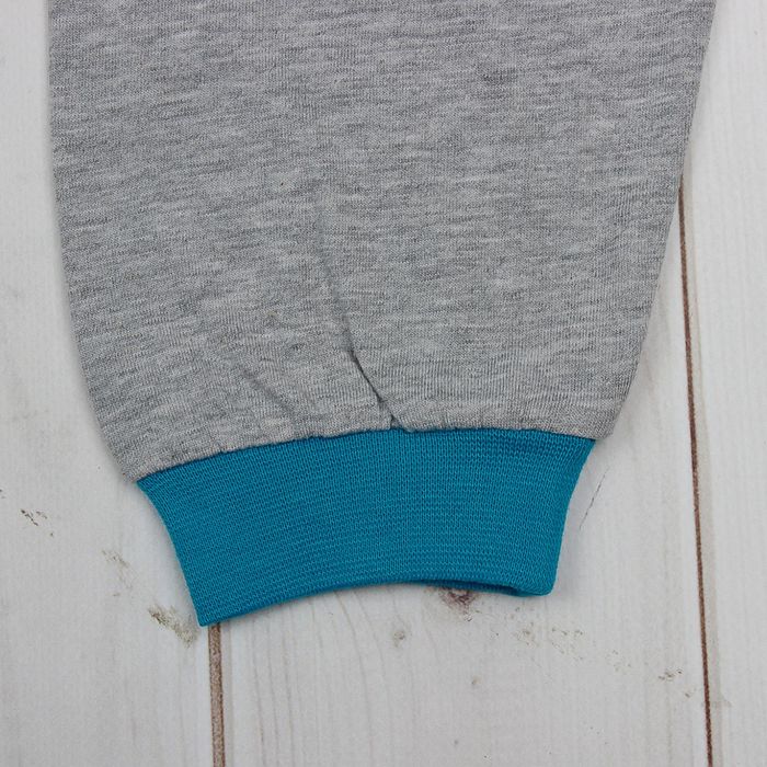 Пижама для мальчика, рост 80 см (52), цвет жёлтый/серый меланж