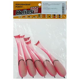 

Рыбка поролоновая Helios, 9,5 см, цвет белый/красный, крючок №1/0