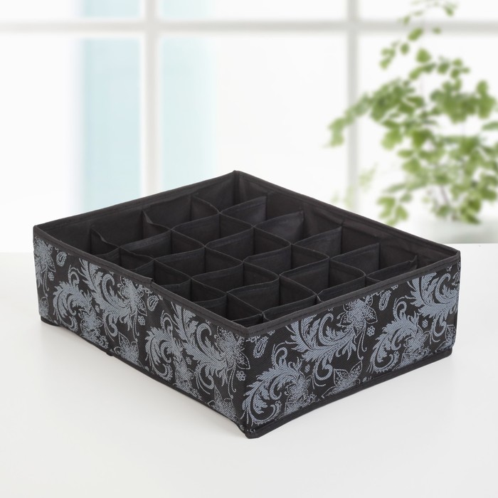 Органайзер для белья 24 отделения, 38х30х12 см "Пейсли"