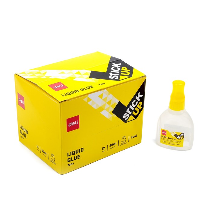 Клей DELI силикатный офис 50мл с широким аппликатором