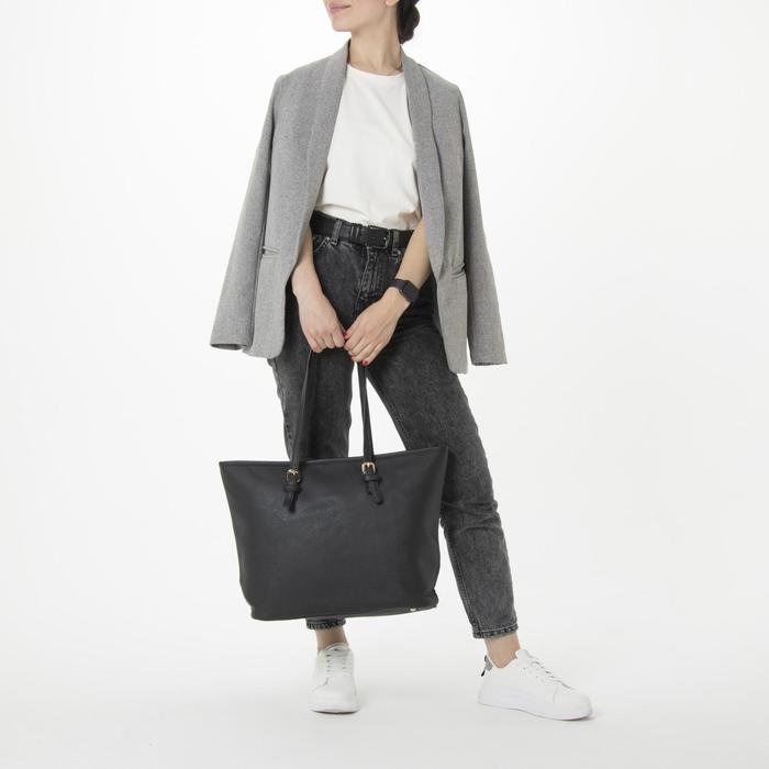 Сумка женская на молнии "Лаура", 1 отдел, чёрная