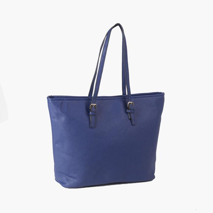 Сумка женская на молнии "Лаура", 1 отдел, синяя