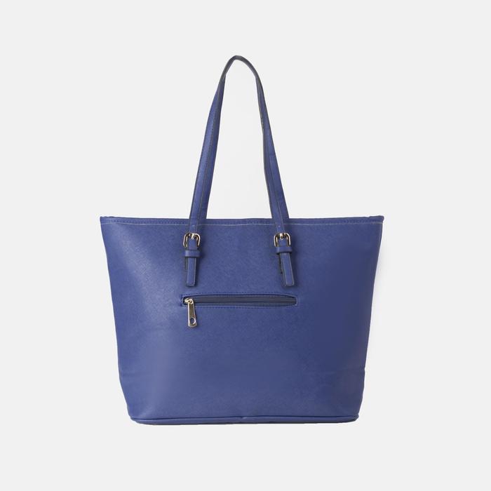 Сумка женская на молнии "Лаура", 1 отдел, синяя