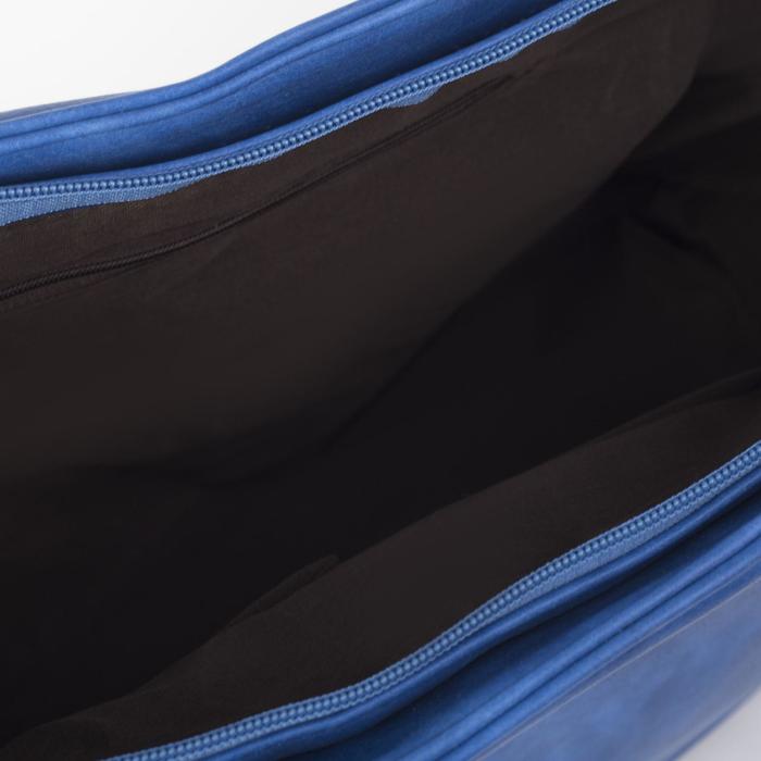 Сумка женская на молнии "Лорен", 1 отдел с перегородкой, 2 наружных кармана, синяя