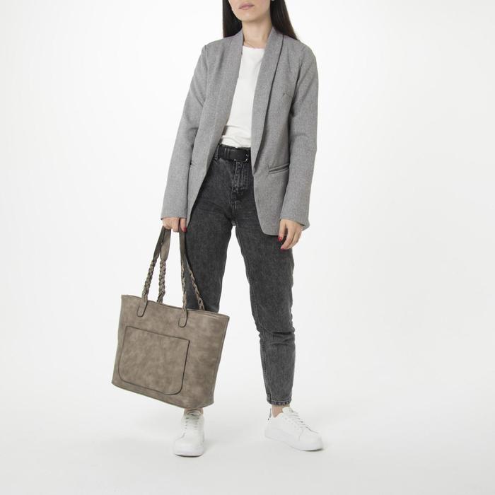 Сумка женская на молнии "Лорен", 1 отдел с перегородкой, 2 наружных кармана, цвет хаки