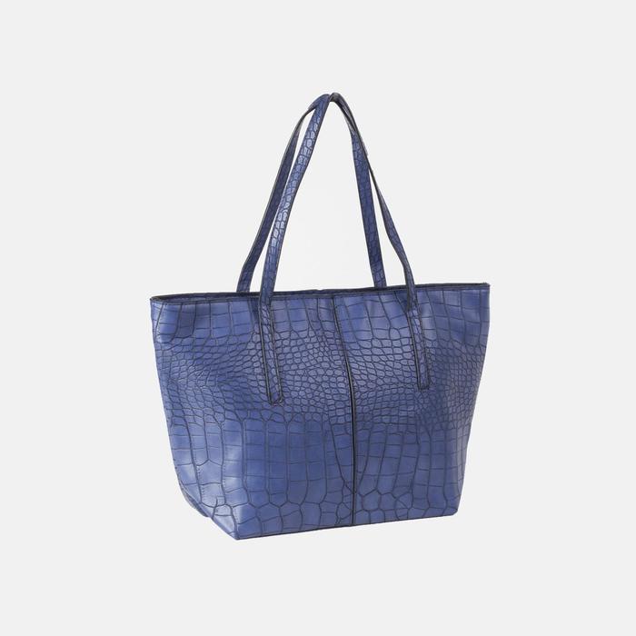 Сумка женская на молнии "Лорри", 1 отдел с перегородкой, синяя