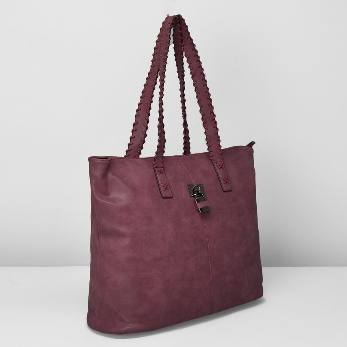 Сумка женская на молнии "Лиан", 1 отдел с перегородкой, бордовая