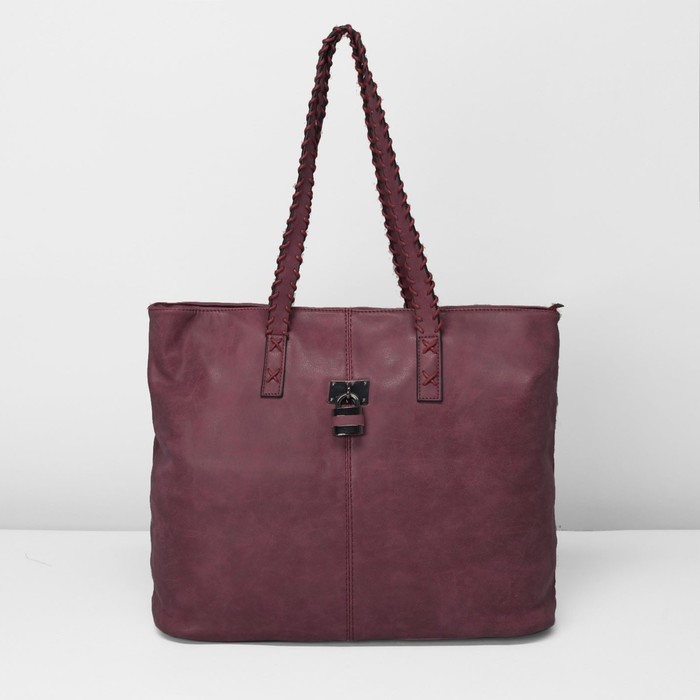 Сумка женская на молнии "Лиан", 1 отдел с перегородкой, бордовая