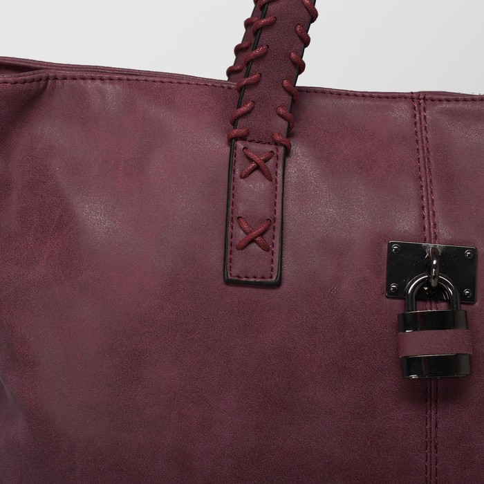 Сумка женская на молнии "Лиан", 1 отдел с перегородкой, бордовая