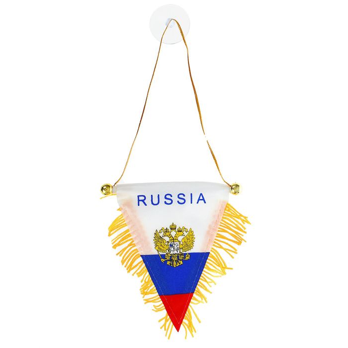 Вымпел "Россия" треугольник на присоске