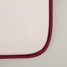 Набор ковриков для ванны и туалета Доляна, 3 шт: 36×43, 40×50, 50×80 см, цвет бордовый от Сима-ленд