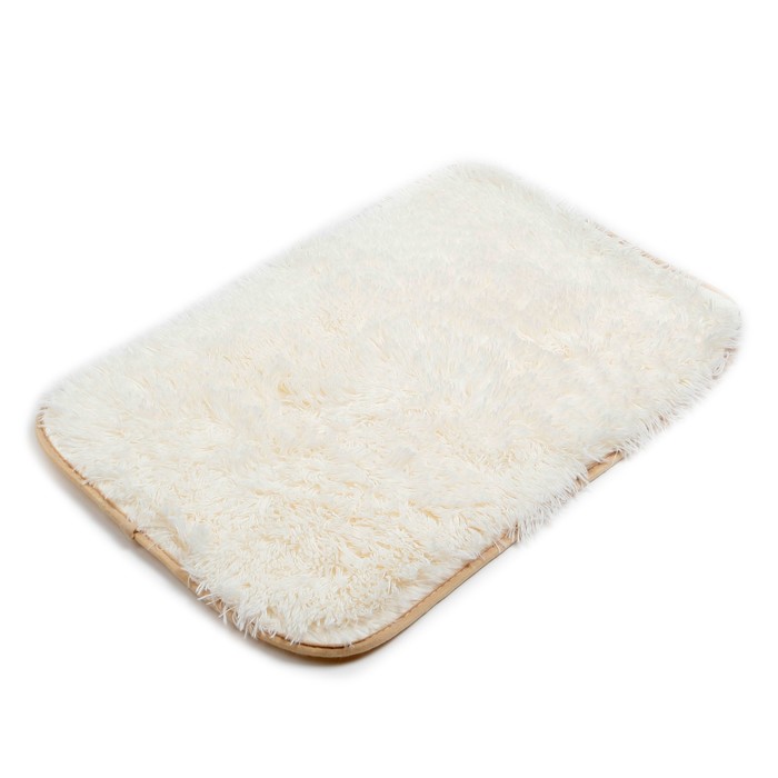 Коврик для ванной "Пушистик", цвет белый