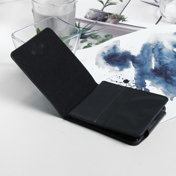 Портмоне мужское на магните"Девид", 1 отдел, отдел для карт, цвет чёрный