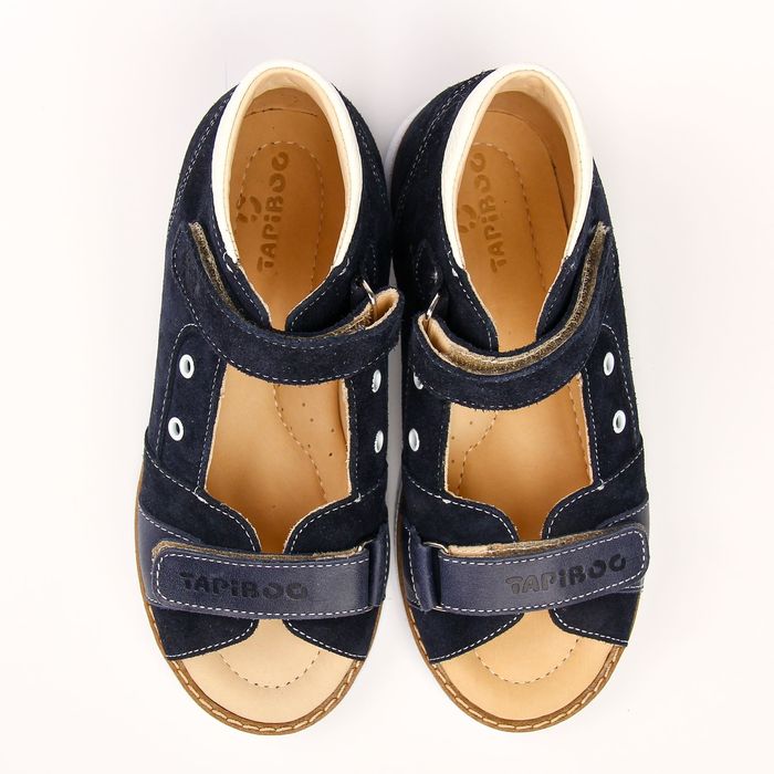 Сандалии детские, размер 23, цвет синий/белый 26003