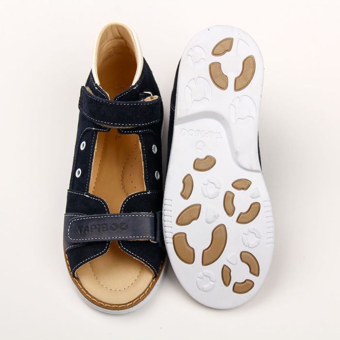 Сандалии детские, размер 26, цвет синий/белый 26003