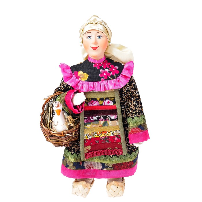 Сувенирная кукла "Фрося с гусём", МИКС