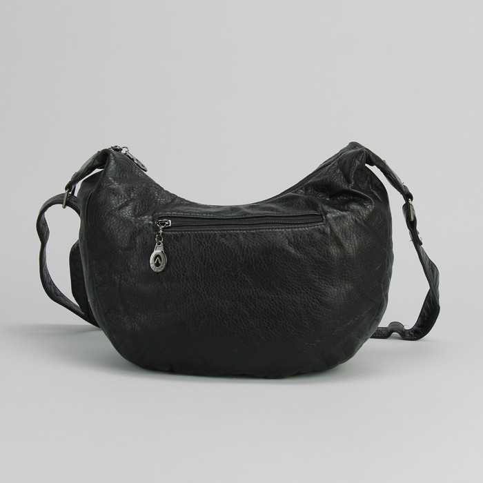 Сумка женская на молнии, 1 отдел с перегородкой, 4 наружных кармана, чёрная