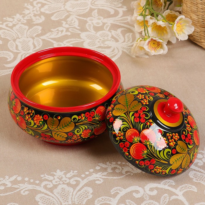 Сахарница «Хохлома», люкс, 14 х 12,5 см