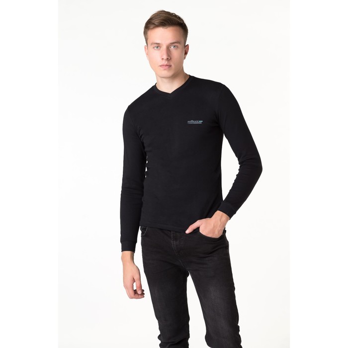 Джемпер мужской, чёрный, рост 170-176 см, размер 44