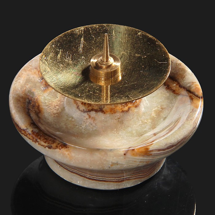 Подсвечник «Чаша», с иглой, 5х5 см, оникс