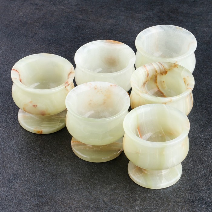 Набор рюмок «Грация», 6 шт 3,5х3,5 см, оникс