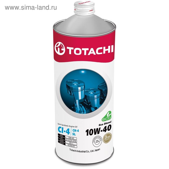 фото Масло моторное totachi eco diesel semi-synthetic sl 10w-40, 1 л