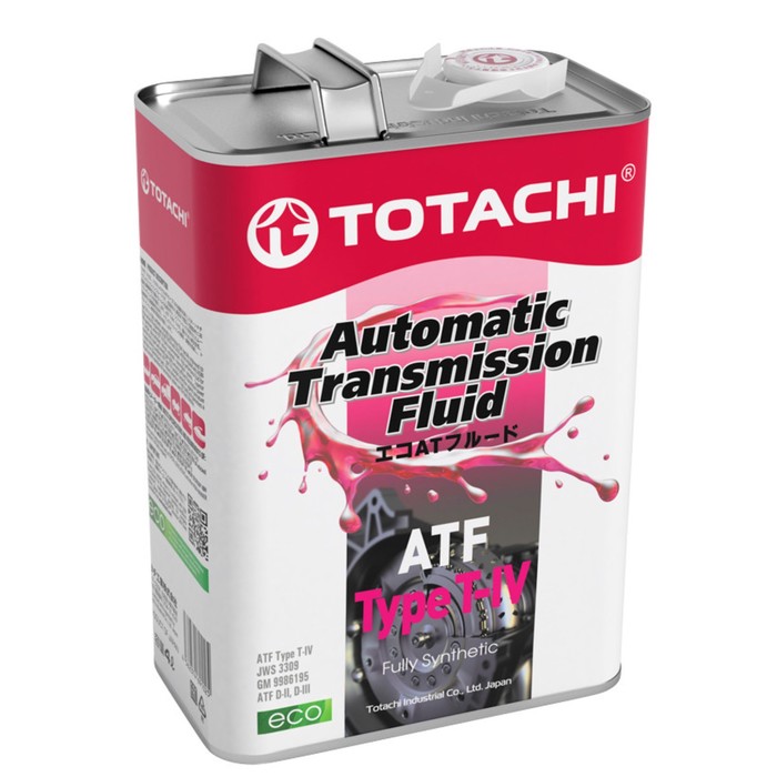 Масло трансмиссионное Totachi ATF Type T-IV, синтетическое, 4 л масло трансмиссионное роснефть kinetic atf type t iv 4 л