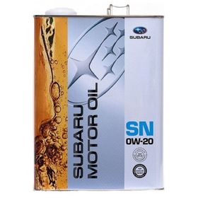 

Моторное масло SUBARU MOTOR OIL SN/GF-5 0/20, 4 л