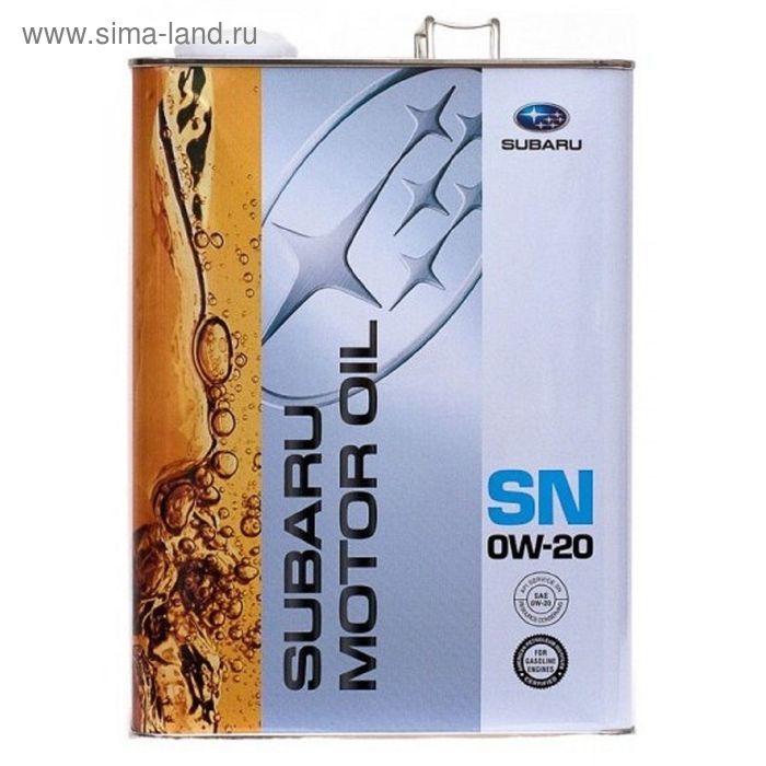 фото Моторное масло subaru motor oil sn/gf-5 0/20, 4 л