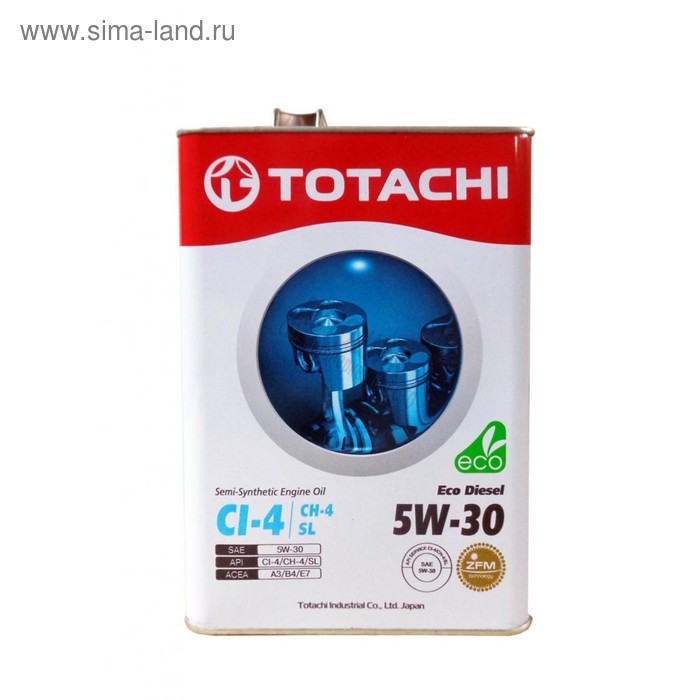 фото Масло моторное totachi eco diesel semi-synthetic sl 5w-30, 6 л