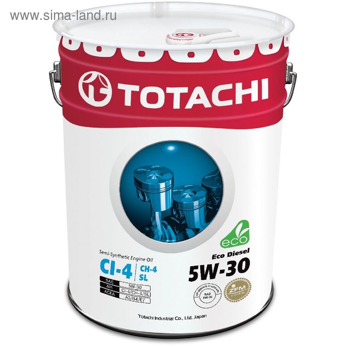 фото Масло моторное totachi eco diesel semi-synthetic sl 5w-30, 20 л